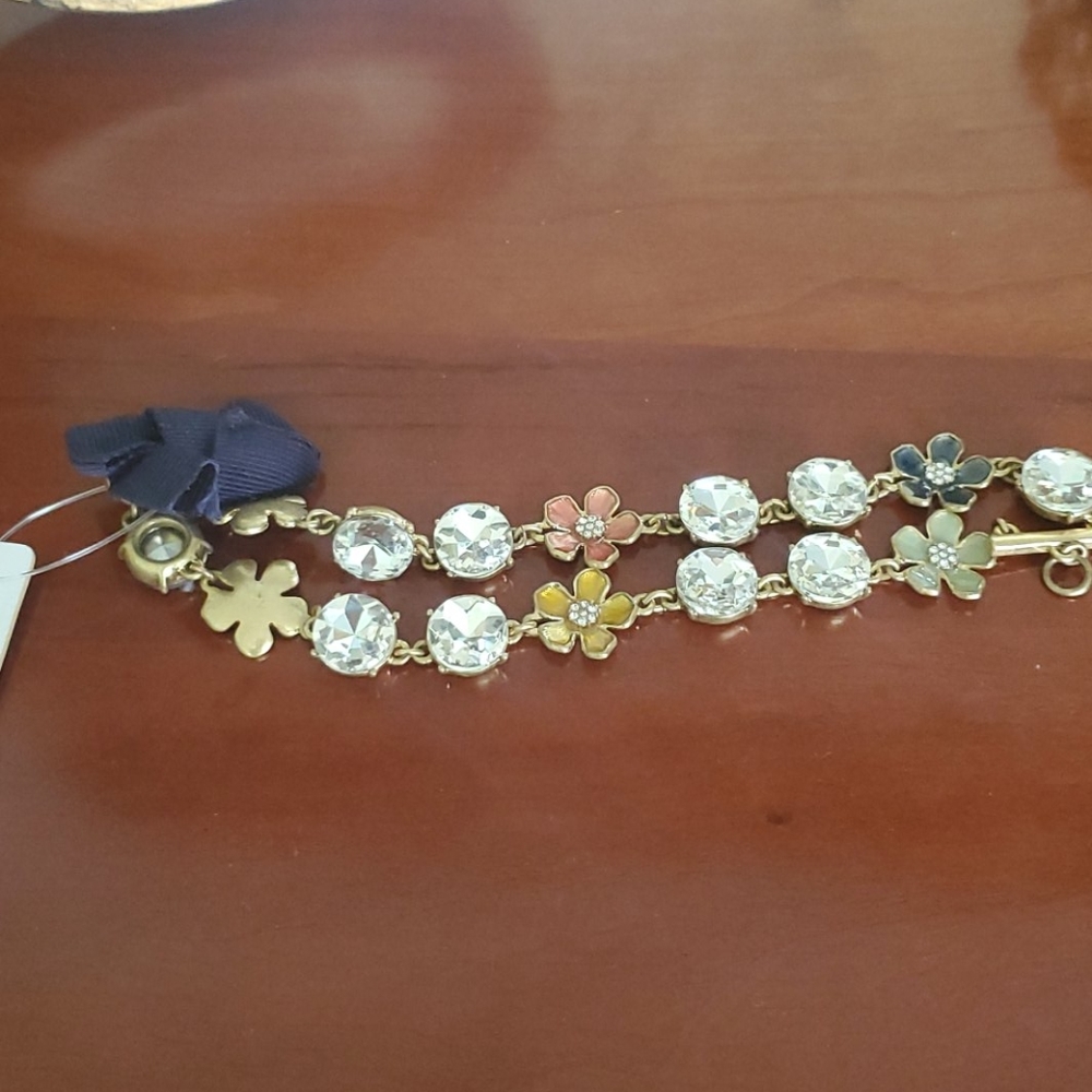 NWT Ann Taylor Rhinestone and enamel bracelet